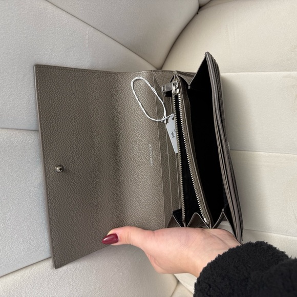 Yves Saint Laurent Taupe Leather Clutch - Picture 2 of 6